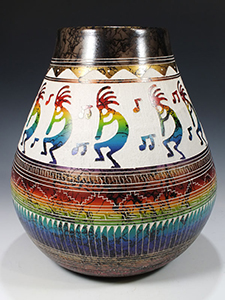 Navajo Horsehair Etched Pottery
