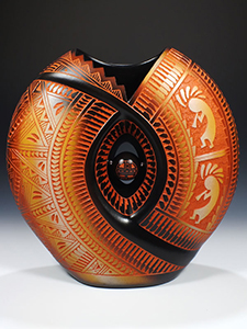 Navajo Etched Pottery